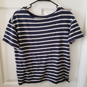 Navy & white tee